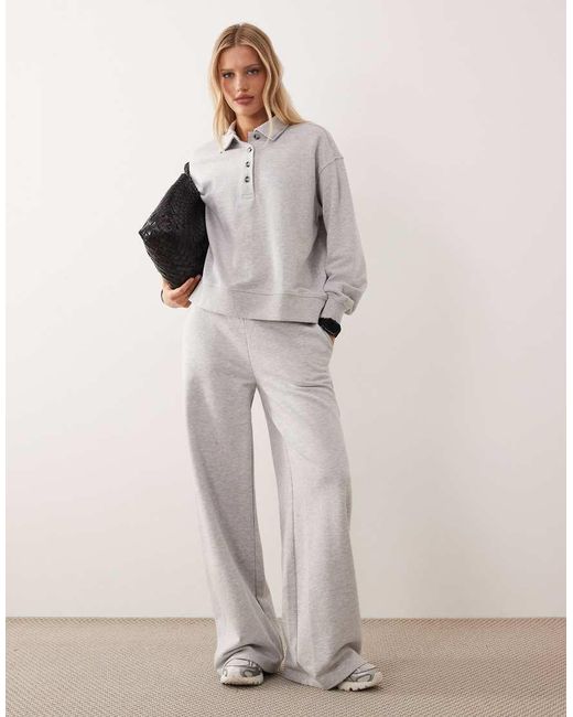 Gina Tricot Natural Co-Ord Polo Collar Sweater
