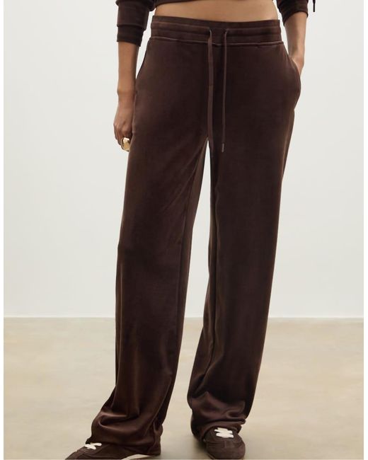 Stradivarius Brown Velvet joggers