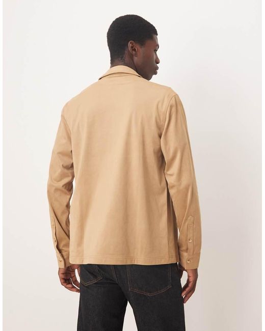 ASOS Natural Suede Look Overshirt for men
