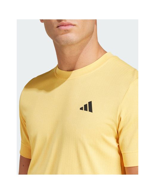 Adidas Originals Adidas tennis – freelift – t-shirt in Metallic für Herren