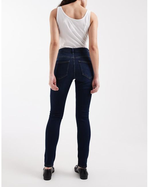 Vero Moda Blue Mid Rise Skinny Jeans