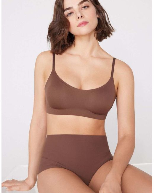 Tezenis Brown Natural Lifting Laser Cut Triangle Bra