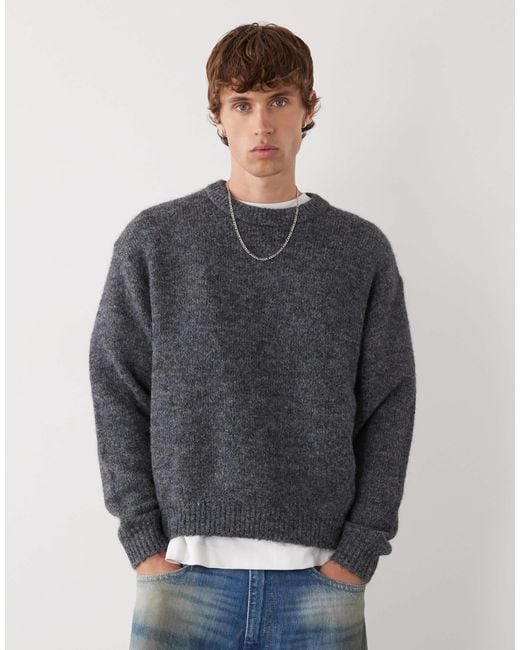 Weekday Gray Wool Blend Sweater for men