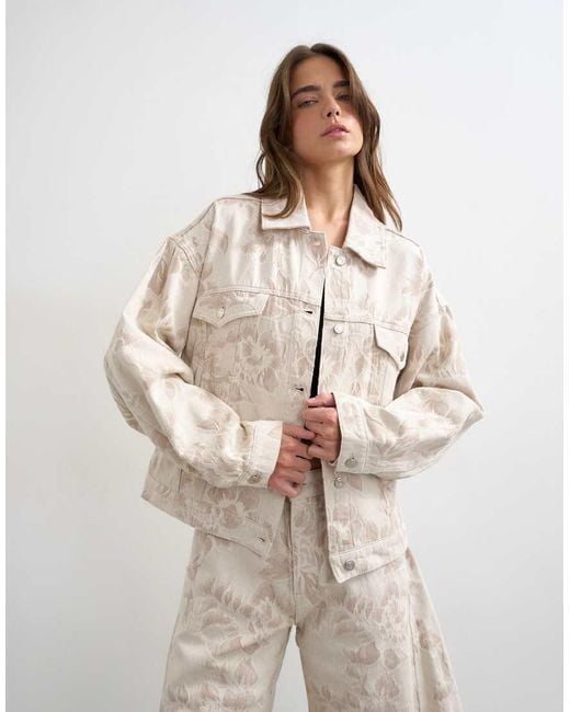 TOPSHOP Natural Denim Balloon Jacket