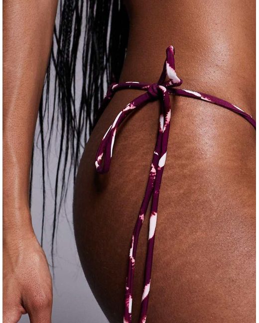 Candypants Brown Zebra Print Tie-side Bikini Bottom