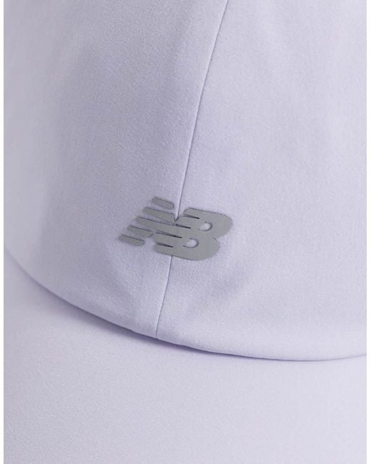 New Balance White Fast Days 6 Panel Cap
