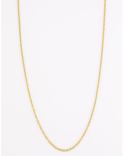 Collar Estilo Cadena Retorcida De Plata De Ley Chapada En Oro De Lovisa de color White