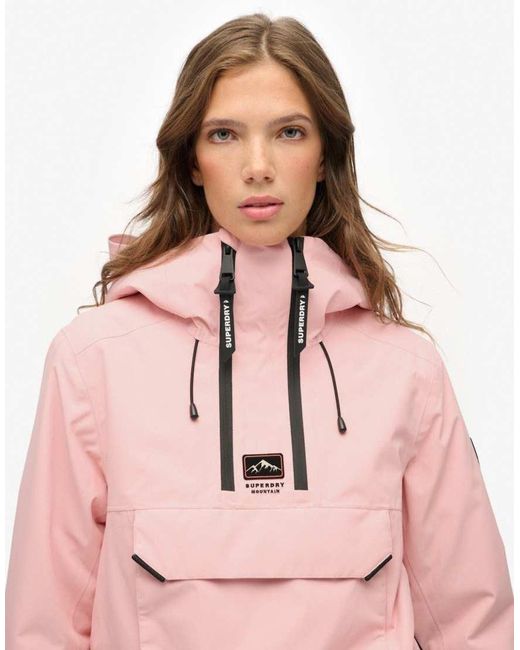 Superdry Pink Freestyle Overhead Ski Jacket