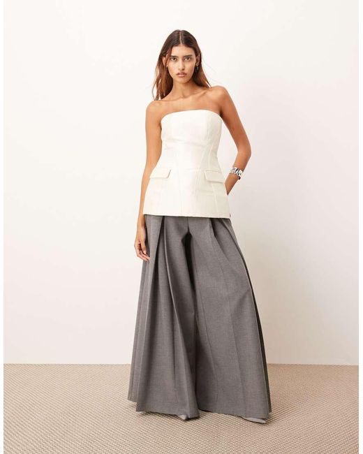 ARRANGE White Sculpted Bandeau Top