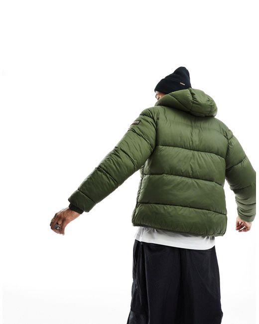 Napapijri Green Suomi Hooded Puffer Jacket for men