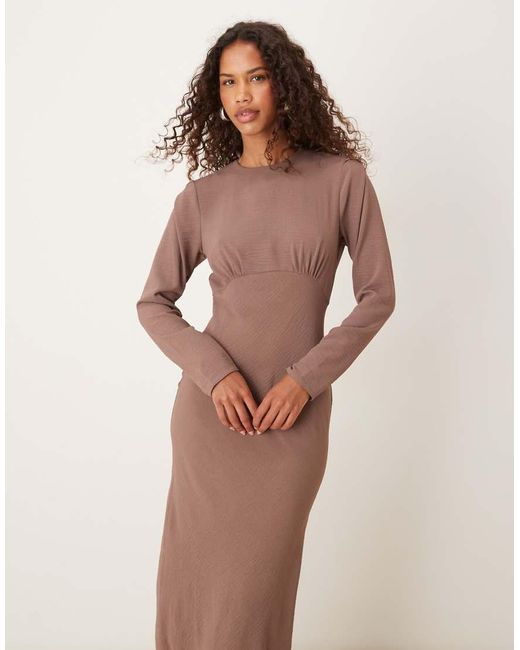 ASOS Natural Bias Bust Detail Maxi Dress