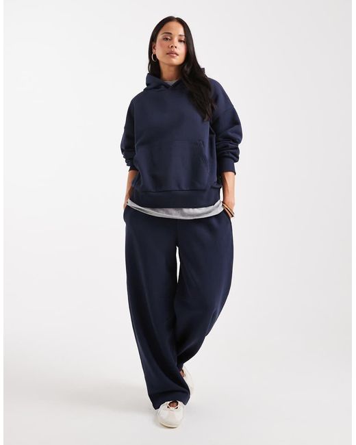 ASOS Blue Oversized Brushback Hoodie