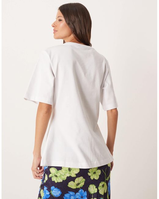 ASOS White Oversized T-shirt With Cinched Hardware Detail