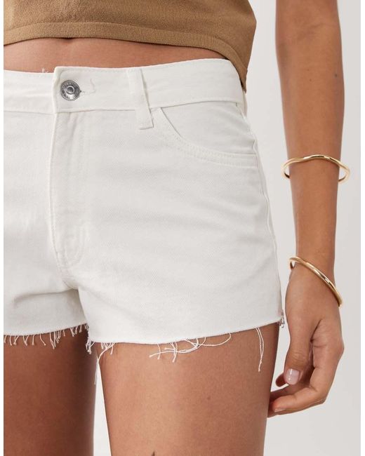Mango White Teen Denim Short