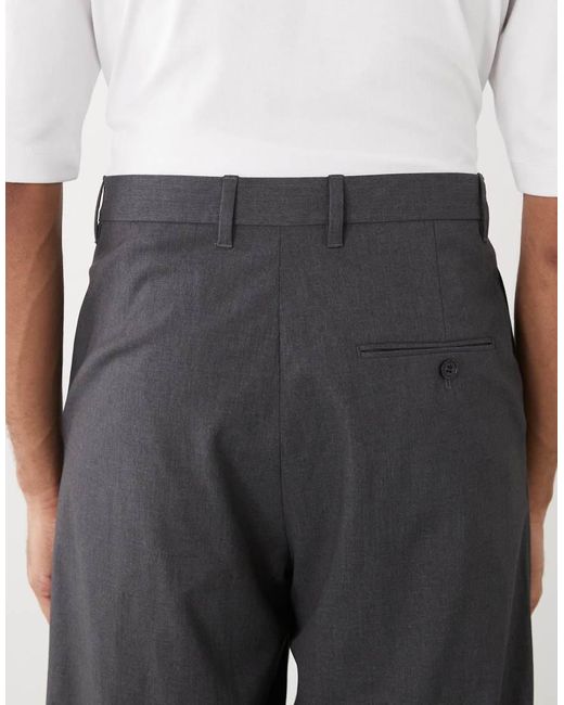 Weekday Gray Loose Fit Tailored Trousers for men