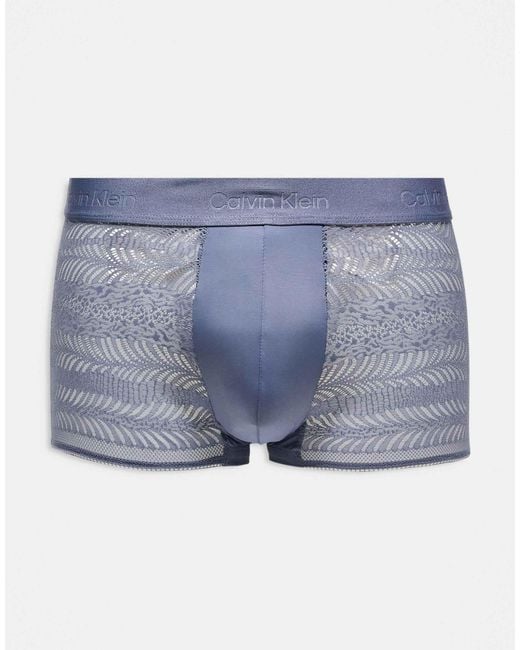 Calvin Klein Blue Sculpt Lace Low Rise Trunk for men