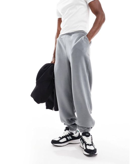 ASOS – oversize-jogginghose aus fleece in Gray für Herren
