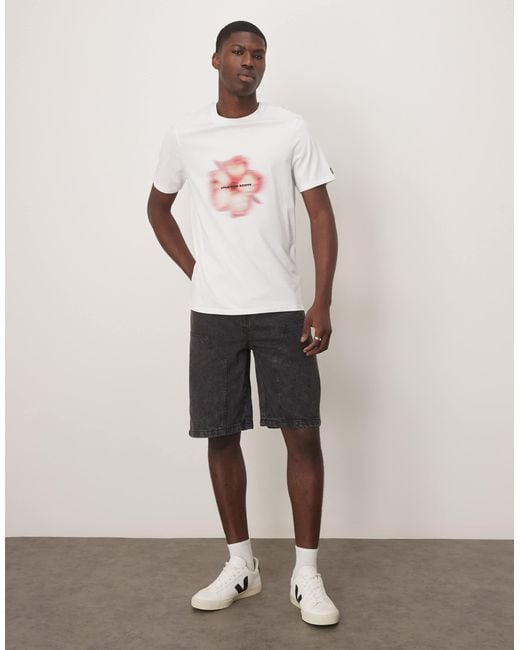 Lyle & Scott Pink Motion Floral Graphic T-shirt for men