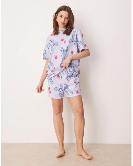 ASOS Blue – pyjama-set
