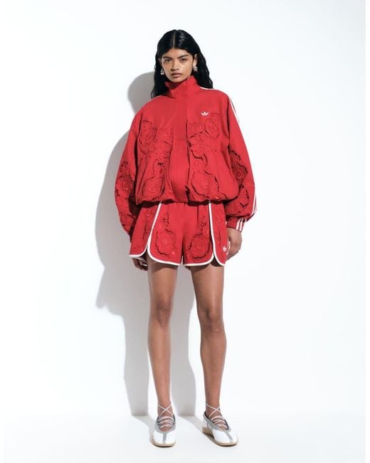 adidas Originals x ASOS Red Oversized Cutwork Track Jacket