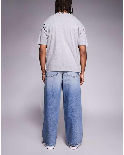 Jeans Extra Ampi Lavaggio Chiaro di ASOS in Blue da Uomo