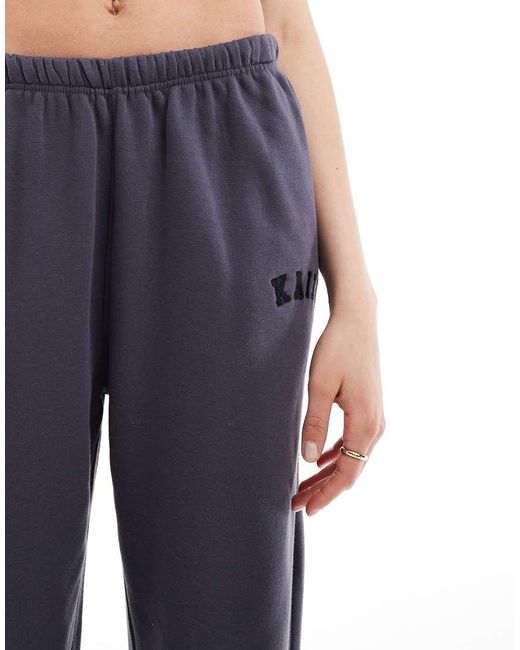 Kaiia Blue Cotton Blend Tall Cuffed Trackies