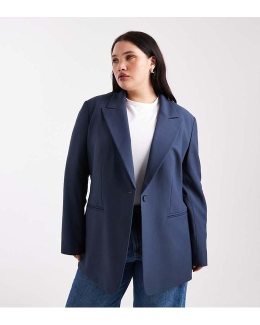 ASOS Blue Curve Relaxed Blazer