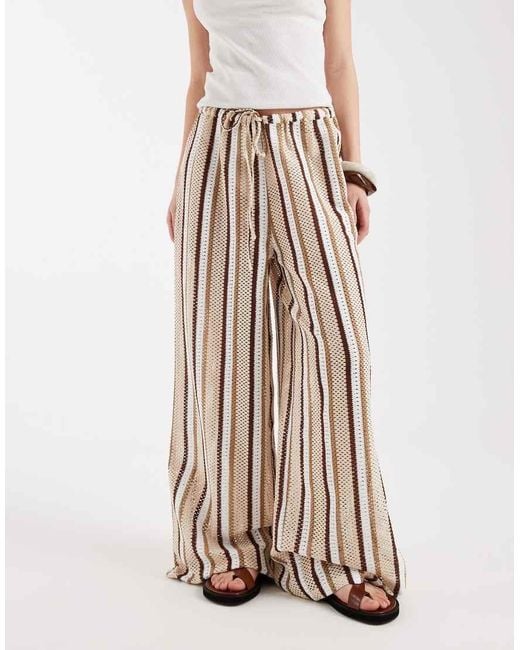 Aray Natural Crochet Beach Trouser