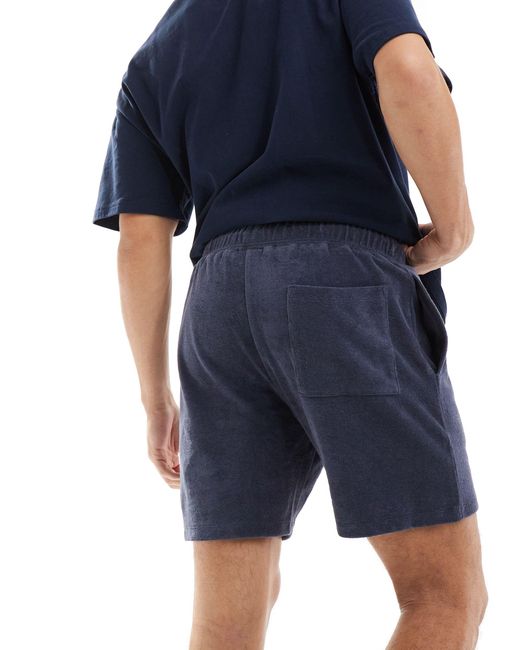 Pantalones cortos grises ASOS de hombre de color Blue