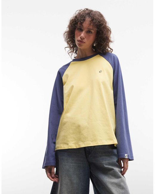 Collusion Yellow Raglan Branded Tee