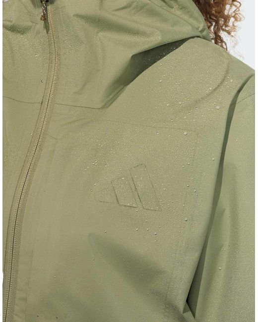 Adidas Originals Green Terrex Multi 2.5 Layer Climaproof Rain Jacket