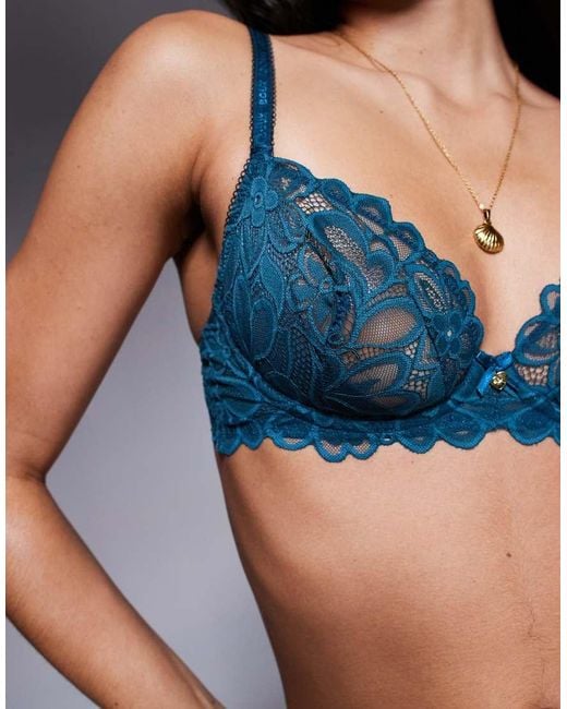 Boux Avenue Blue Heidi Plunge Bra