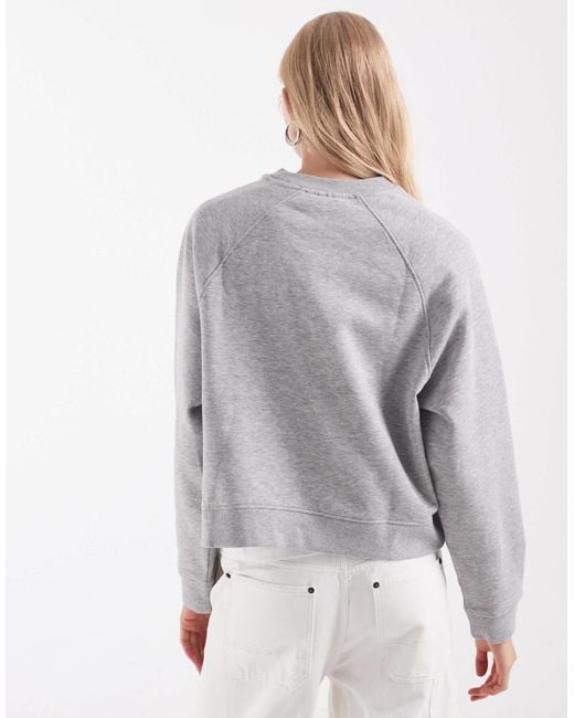 ASOS Gray Regular Raglan Brushback Sweat