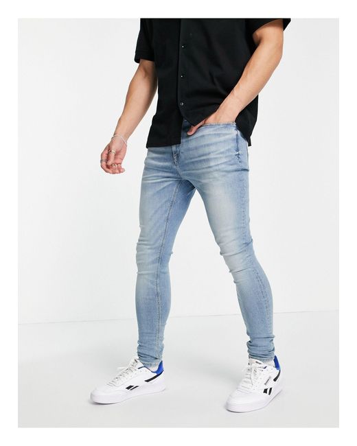 River Island Denim Spray On Jeans in lt 