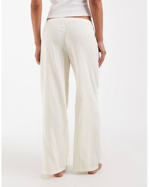 Hollister White Wide Leg Pajama Bottoms