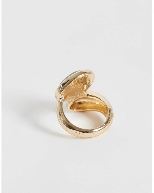ASOS Blue Wrap-Around Ring With Stone-Setting