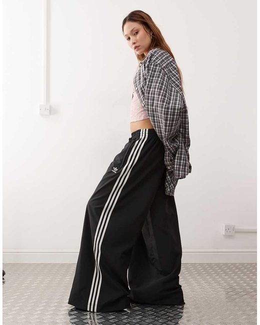 Adidas Originals White Adicolor Wide Leg Track Pants