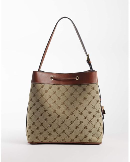 Mango Brown Monogram Bucket Bag
