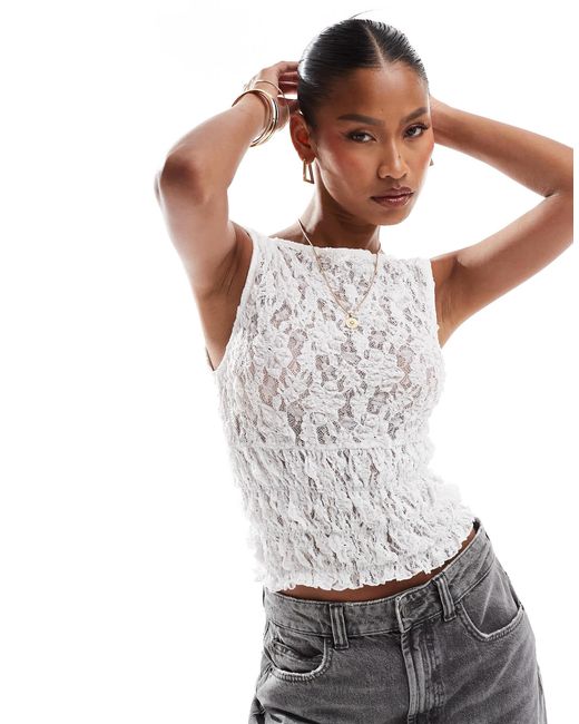 asos shirred top