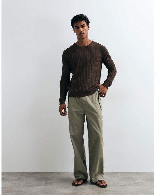 Pull léger Mango pour homme en coloris Brown