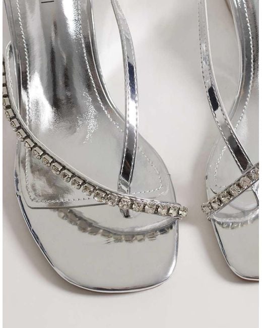 SIMMI White Simmi London Julie Wedge Sandals With Embellishment