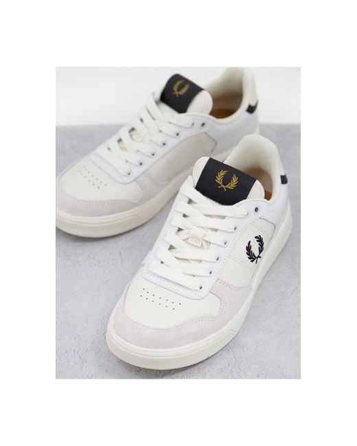Fred Perry White B300 Leather Sneaker