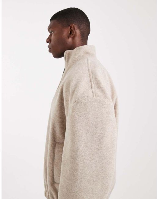 ASOS Natural Wool Look Track Jacket for men