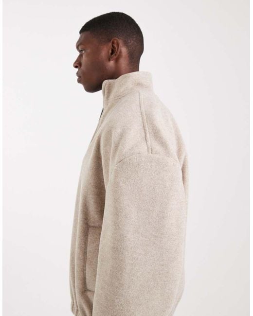 ASOS Natural Wool Look Track Jacket for men