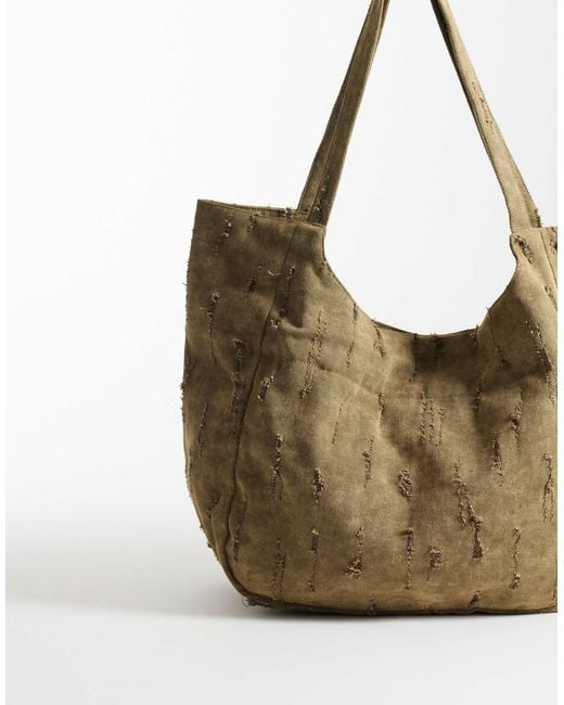 ASOS Natural Textured Tote Bag for men