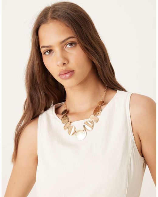 Mango White Sleeveless Peplum Hem Top