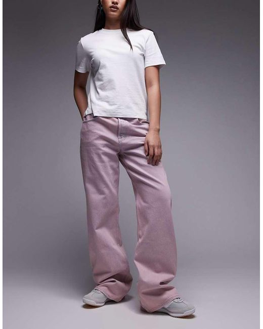 Tommy Hilfiger Purple Mia Mid Rise Relaxed Straight Leg Jeans