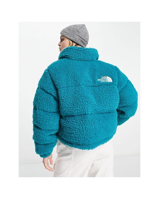 The North Face Sherpa Nuptse Jacket in Blue | Lyst