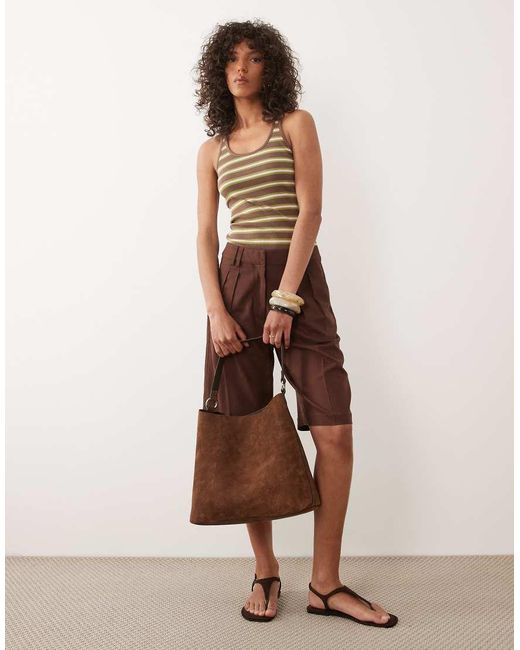 ASOS Brown Racer Vest Top