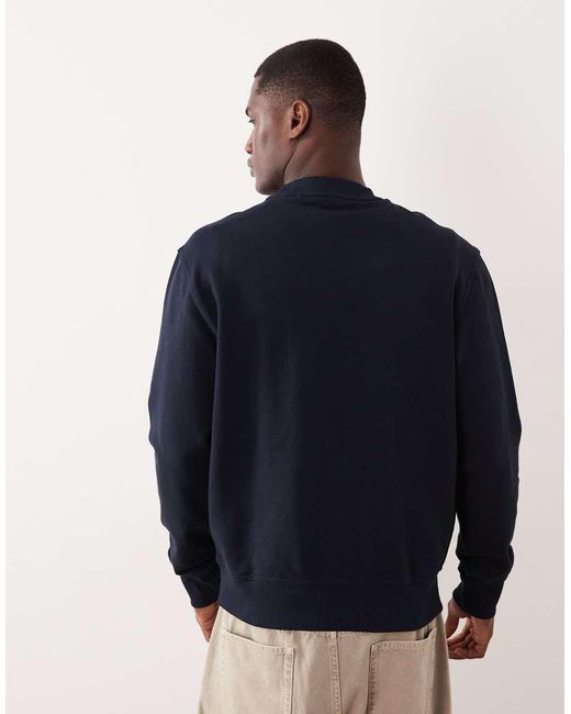 Boss Blue Hugo Boss Relaxed Sweatshirt With Logo Print for men